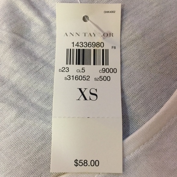 Ann Taylor Sleeveless Blouse Sz XS - NEW - Picture 7 of 7